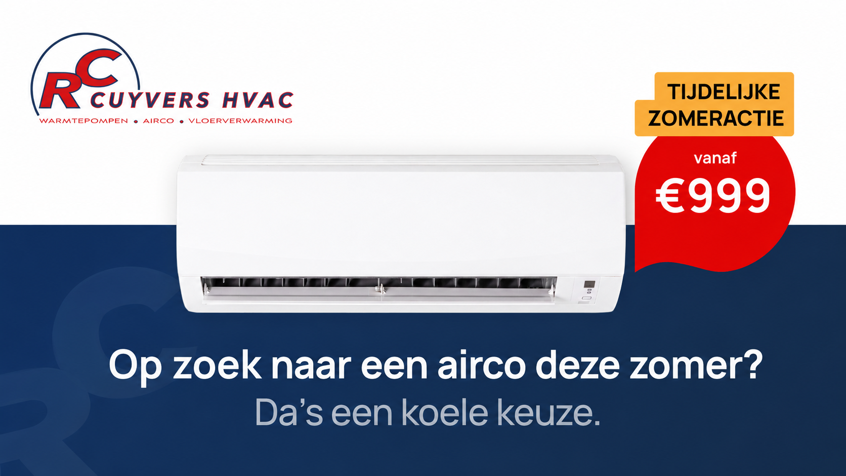 Zomeractie airco's vanaf €999